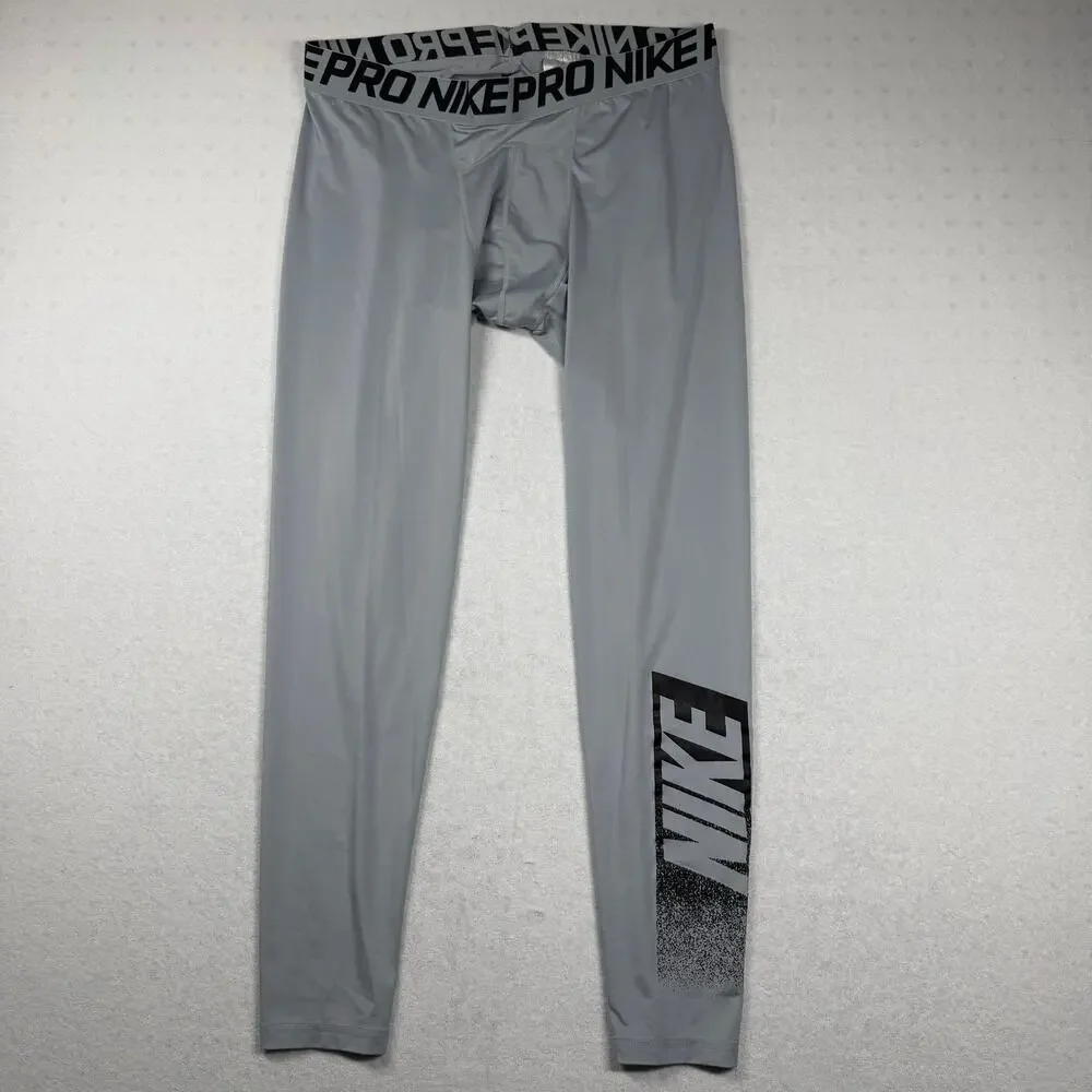 Lot of 2 Nike Pro Dri-FIT Men’s Compression Tights Pants Black Gray XL